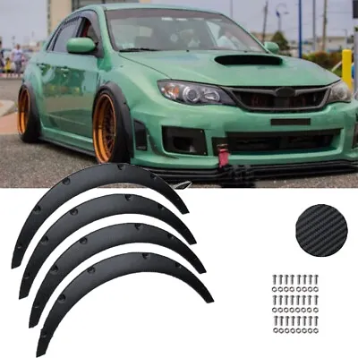 Carbon Style Flexible Fender Flares Wide Extra Wheel Arches For Subaru Impreza • $99.06