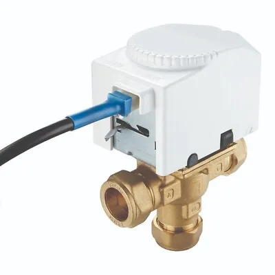 Reliance RWC 3 Port 22mm Motorised Zone Valve Central Heating Control Component • £54.99