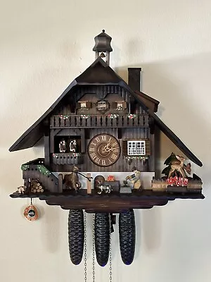 Vintage 8 Day Cuckoo Clock By Anton Schneider With Music Box. See Video. • $1000