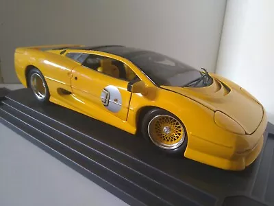 1992 Maisto Jaguar XJ 220 Competition Yellow Racing 1/12 Rare • £241.71