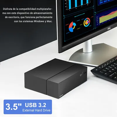 6Gb/s 3.5  Desktop External Hard Drive USB-C 3.2 HDD Storage For PCTV Laptop • £259.99