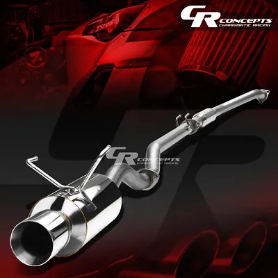 4  ROLLED MUFFLER TIP CATBACK RACING EXHAUST SYSTEM FOR 02-05 HONDA CIVIC Si EP3 • $156.95