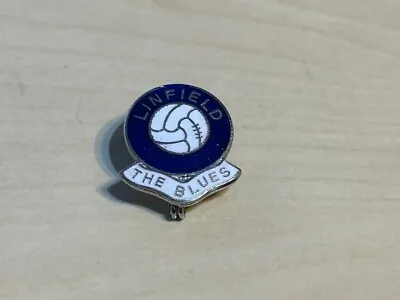 Linfield Football Club The Blues Enamel Ball Type Badge Vintage • £9.99