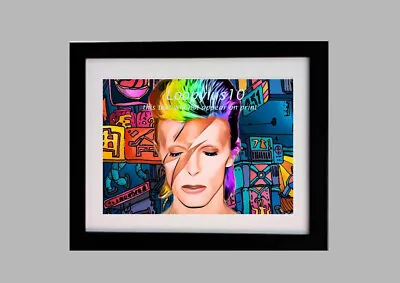 Music Legends Pop Art Graffiti Style A4 Print David Bowie Pop/Punk Memorabilia • £4.95