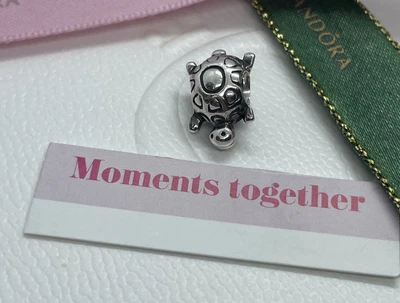 $25 • Buy Pandora Silver Smiling Happy Turtle Charm # 790158 Retired Authentic Ale