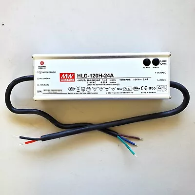 Mean Well HLG-120H-24A 120W 24V 5A AC-DC LED Power Supply Driver - BRAND NEW! • $44.97