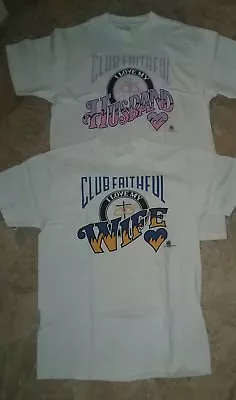 CLUB FAITHFUL -  I LOVE MY HUSBAND /WIFE - T-Shirt-Large/X-Large ~ Each $17.77 • $17.77