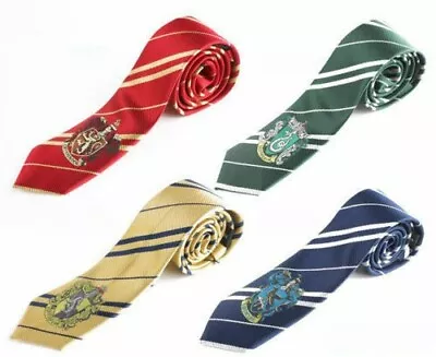 For Harry Potter Halloween Gryffindor Slytherin Hufflepuff Ravenclaw Necktie Tie • $8.50