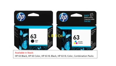 $45 • Buy Genuine HP 63 / 63XL Black/Color  Ink Cartridges  For HP Deskjet