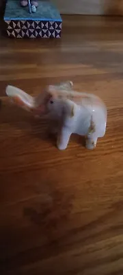 SMALL MARBLE ELEPHANT About 3 Inches High • £5