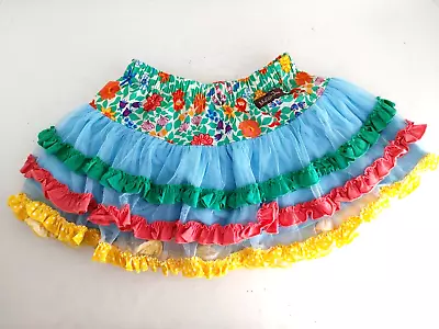 MATILDA JANE Brilliant Daydream Field Of Flowers Skirt Multicolor 4 NEW #13607 • $12.70