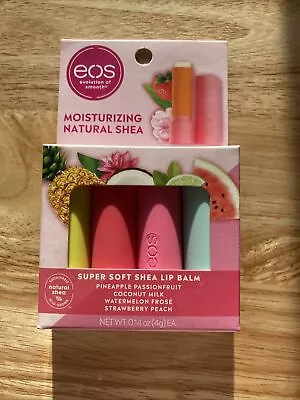 EOS SUPER SOFT NATURAL SHEA LIP BALM Pineapple Coconut Watermelon Strawberry • $12.95
