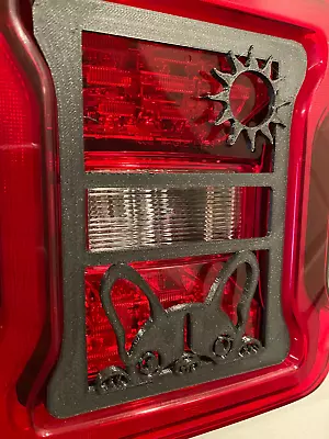 $59.99 • Buy French Bulldog W Sun In 3D For Jeep Led Version JK/JKU/JL Rear Tail Light Covers