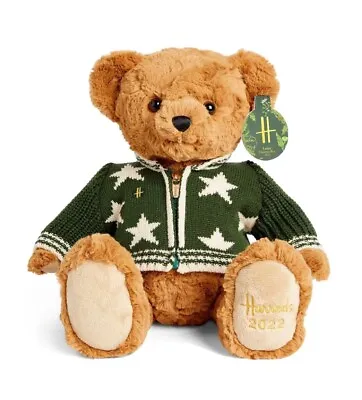 £45 • Buy HARRODS ANNUAL CHRISTMAS BEAR 2022 LOUIE 33cm New With Tags FOOTDATED