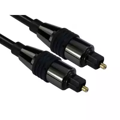 Toslink Optical Digital Cable 1m To 20m Audio Lead SPDIF Surround Sound Black HQ • £5.45