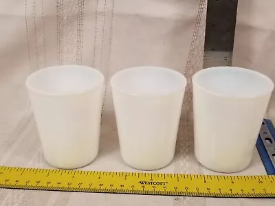 3 Vtg Salton Yogurt Maker Milk Glass Jars Cups Glasses Pristine 3.5 Tall Lot Set • $18