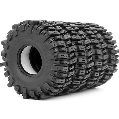 4x RC 1.0 Mud Slingers Tires 64 *25mm For RC Crawler 1/24 SCX24 FCX24 1/18 TRX4M • $19.97