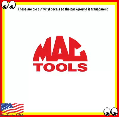 Mac Tools Vinyl Cut Decal Sticker Logo For Toolbox • $4.99