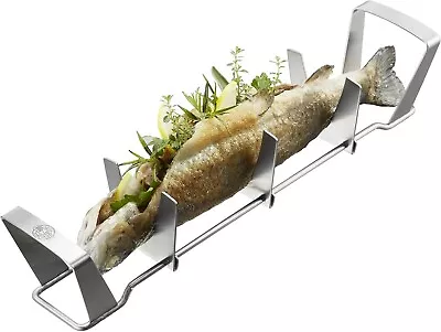 NEW BBQ Fish Rack Stainless Steel Grilling Or Baking🌟FREE Shipping🌟 • $29.99