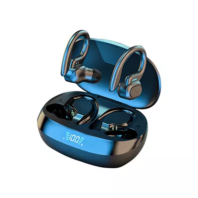 TWS Wireless Bluetooth Earphones Headphones Sports Ear Hook Running Bass Earbuds • £13.99