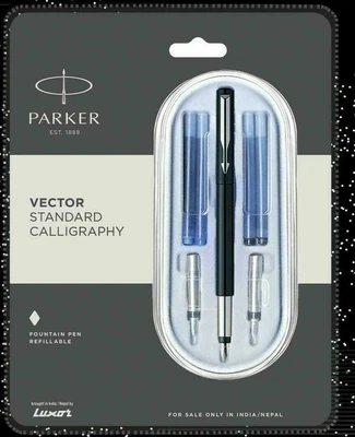 £18.65 • Buy Parker Vector Standard Black CT Calligraphy Fountain-Pen