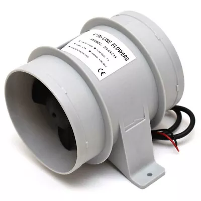 Marine Boat In-Line Blower SY01211 | 4 Inch 12 Volt 4.3 Amp Gray • $46.14