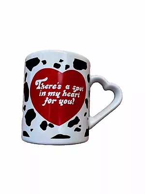 Vintage Heart Cow Print Mug  • $10