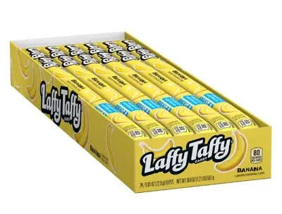 Laffy Taffy Banana Flavour Ropes 22.9g American Sweets (Formally Wonka) • £19.99
