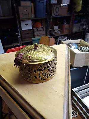 Vintage Brass Trinket Box. Made In India • $22.50