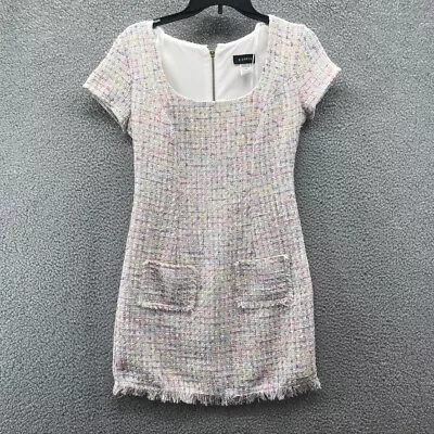 B. Darlin Juniors Tweed Scoop Neck Short Sleeve Hemless Dress Size 5/6 • $10