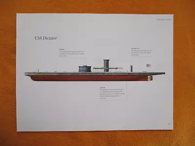 Civil War Union Ironclad Warship Print - USS Dictator - FRAME FOR A GIFT • $5