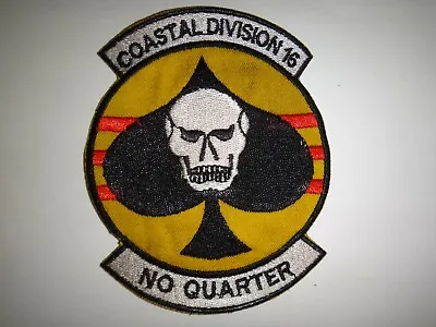 US Navy COASTAL DIVISION 16 With Motto NO QUARTER Vietnam War Patch • $11.99