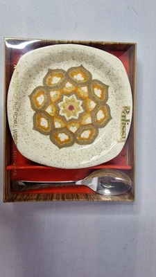 £10 • Buy Vintage Royal Worcester Palissy, Jam Dish & Spoon, Kalabar Design 12cm