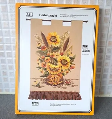 Vintage Tapestry Kit Sunflower Autumn Splendour Wall Hanging 50 X60cm • £25