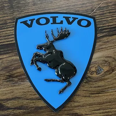 NEW Genuine 3D 4  Rebel Blue VOLVO Prancing Moose Hybrid Legendary Decal • $15