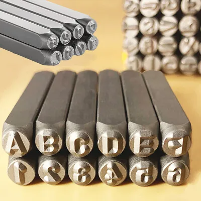 36X Number & Letter Metal PUNCH SET Imprinting Stamping For Plastic Wood Leather • £8.42