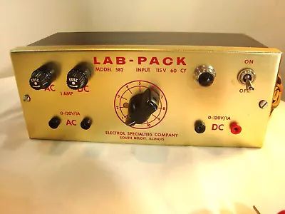 NOS Vintage Electrol Lab-Pack Variable Power Supply Mod-582 Input 115V 60CY USA • $49.99