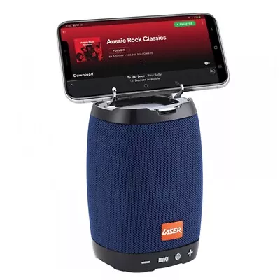 Laser Mini Wireless Bluetooth Speaker W/ Phone Holder Portable USB AUX FM Radio • $16.97