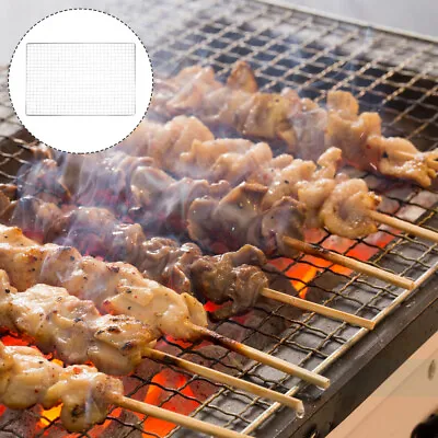  Barbecue Wire Mesh Outdoor Grill Net Griddle Stand Stainless Steel • £13.28