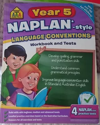Childrens Book Naplan Style Language Wookbook & Tests With Over 190 Fun Stickers • $8
