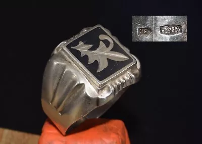 SALE BIG MEN ! Vintage Ring Sterling Silver 925 Jewelry Ethno Art Russian Old • $94.95