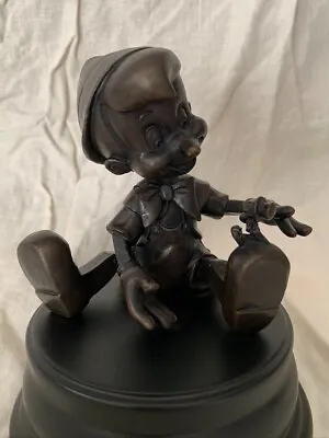 Disney Art Gallery PINOCCHIO & Jiminy Cricket Figures Bronze Statue Figurine-IOB • $375