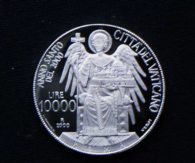 2000 VATICAN RARE Silver COIN 10000 Lire UNC PROOF GEM Roma • $24.99