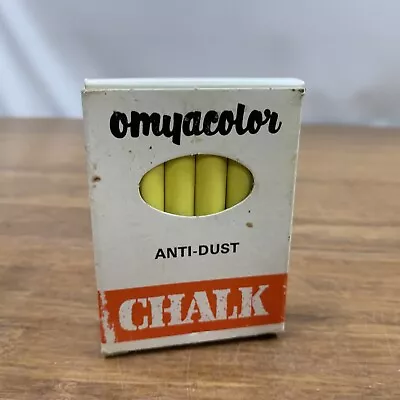 1- Vintage New Anti-Dust Yellow Dustless Chalk Like Crayola Omyacolor Prop Cheap • $5.98