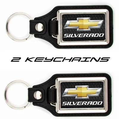 Silverado Keychain Key Chain Gm Chevy Chevrolet Ring 1500 2500 2 Pack • $17.99