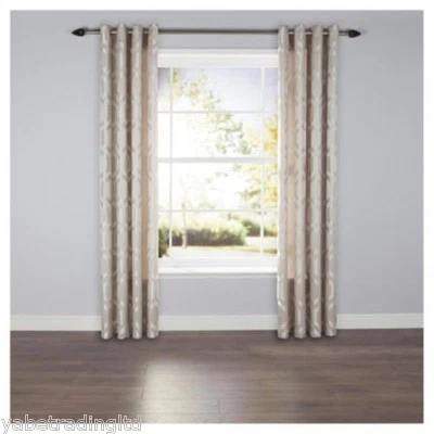 Linden Grey Lined Eyelet Curtains 64  X 54  Bedroom Lounge New Drapes Decor • £17.99