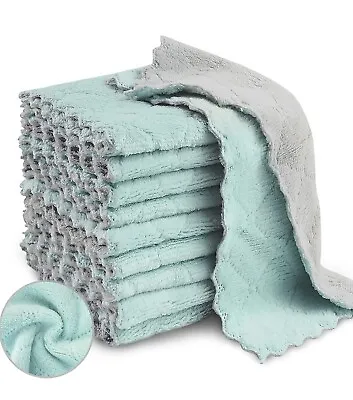 12 Pack Microfibre Cleaning Cloth Kitchen Cloth Dish Towels Premium Dishchloths • £12.99