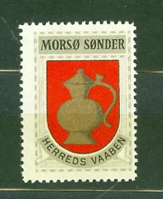 Denmark. Poster Stamp 1940/42. Mnh. District: Morso Sonder. Coats Of Arms. Jug • $1.25