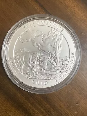 2010-P 5 Oz. Silver Yellowstone Quarter Dollar • $298