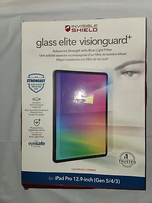 $34.99 • Buy ZAGG Invisible Shield Glass Elite Visionguard+ For IPad Pro 12.9-inch Gen 5/4/3